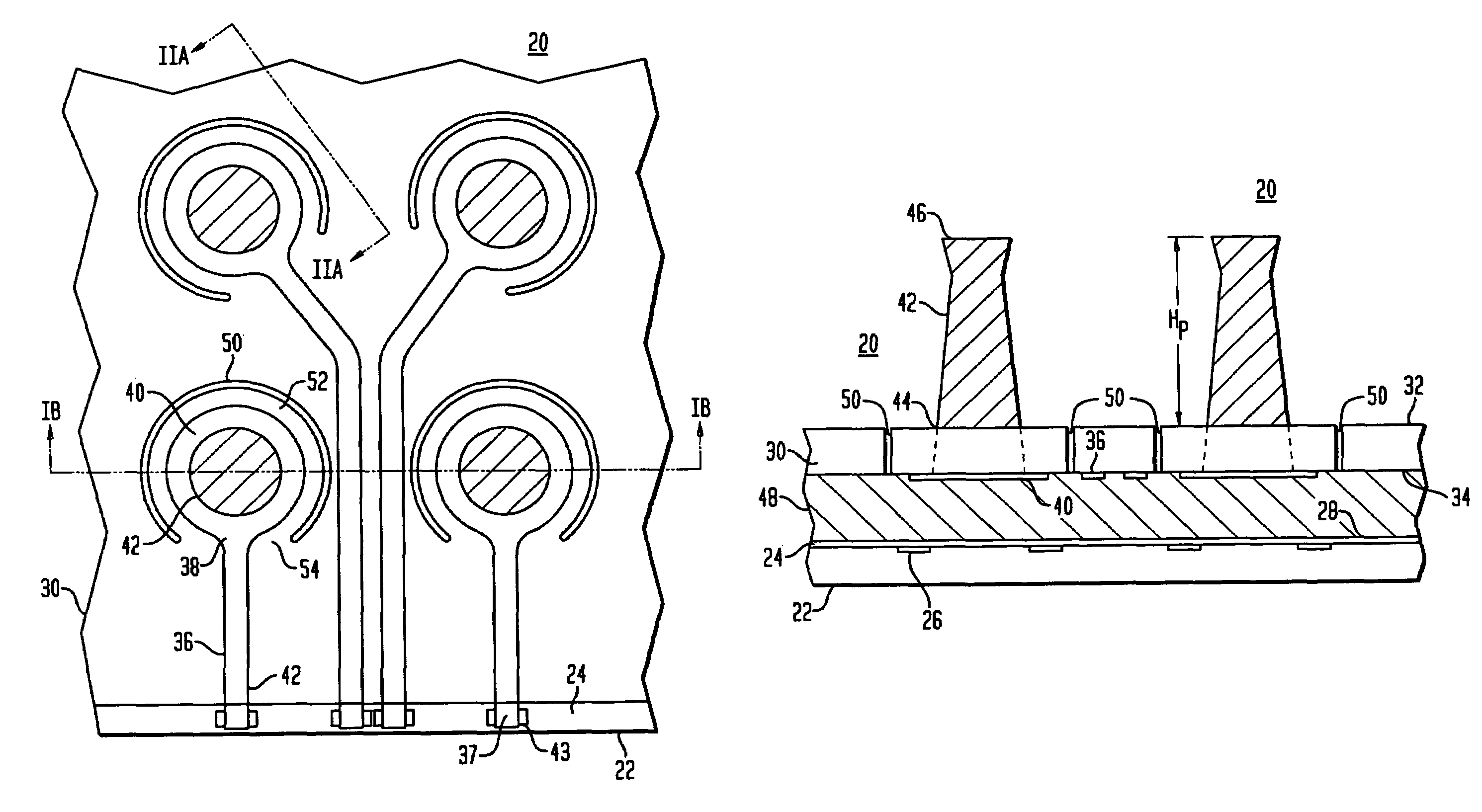 Micro pin grid array with pin motion isolation