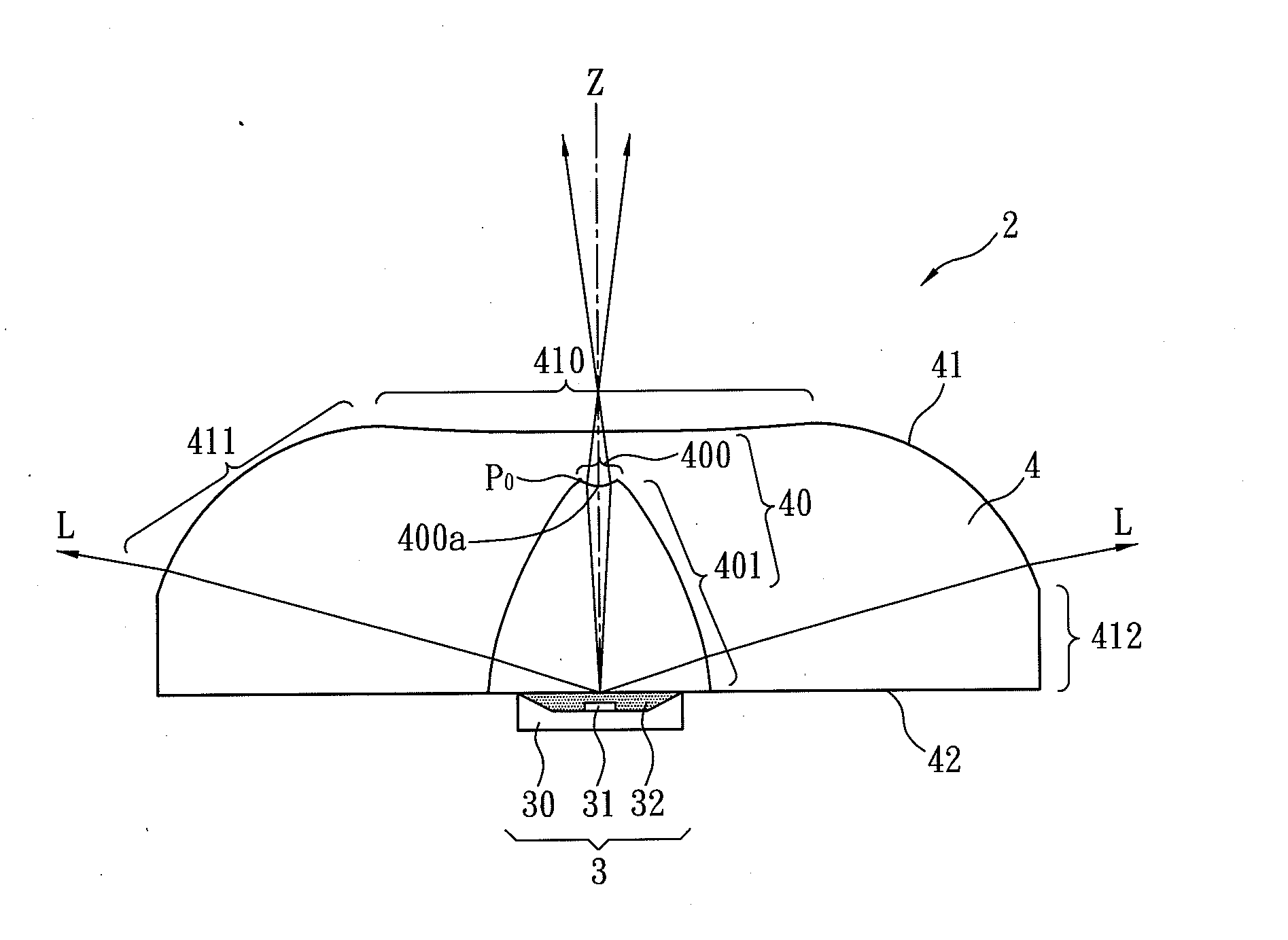 LED lens and light emitting device using the same