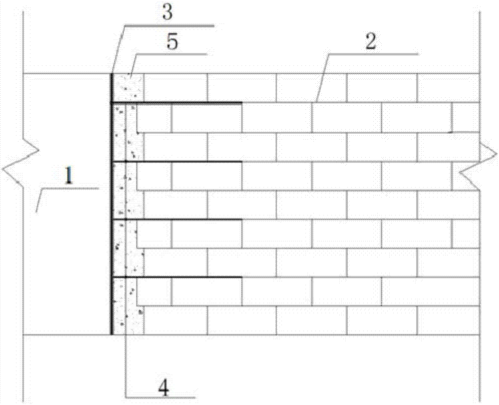 Construction method for tying and lacing main body structure and filler wall