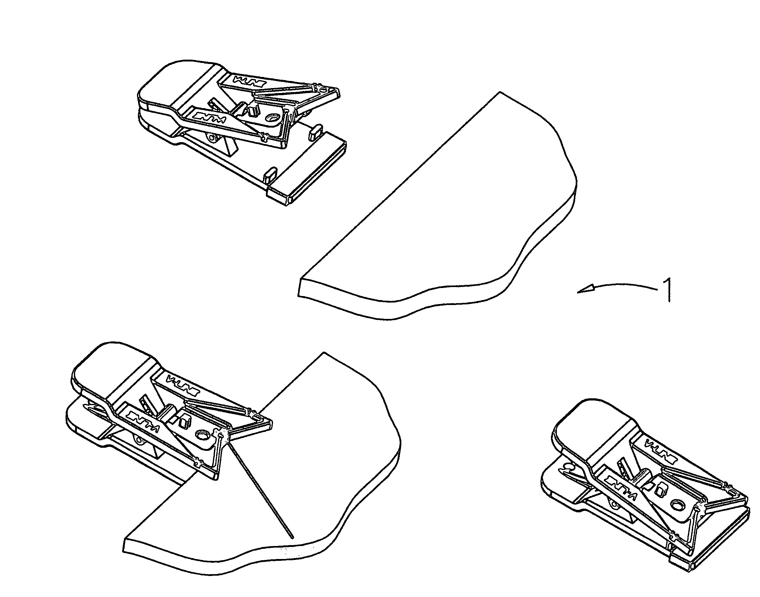 Chalk line or string attachment clamp for marking lines (straight angled or radius) on flat surfaces