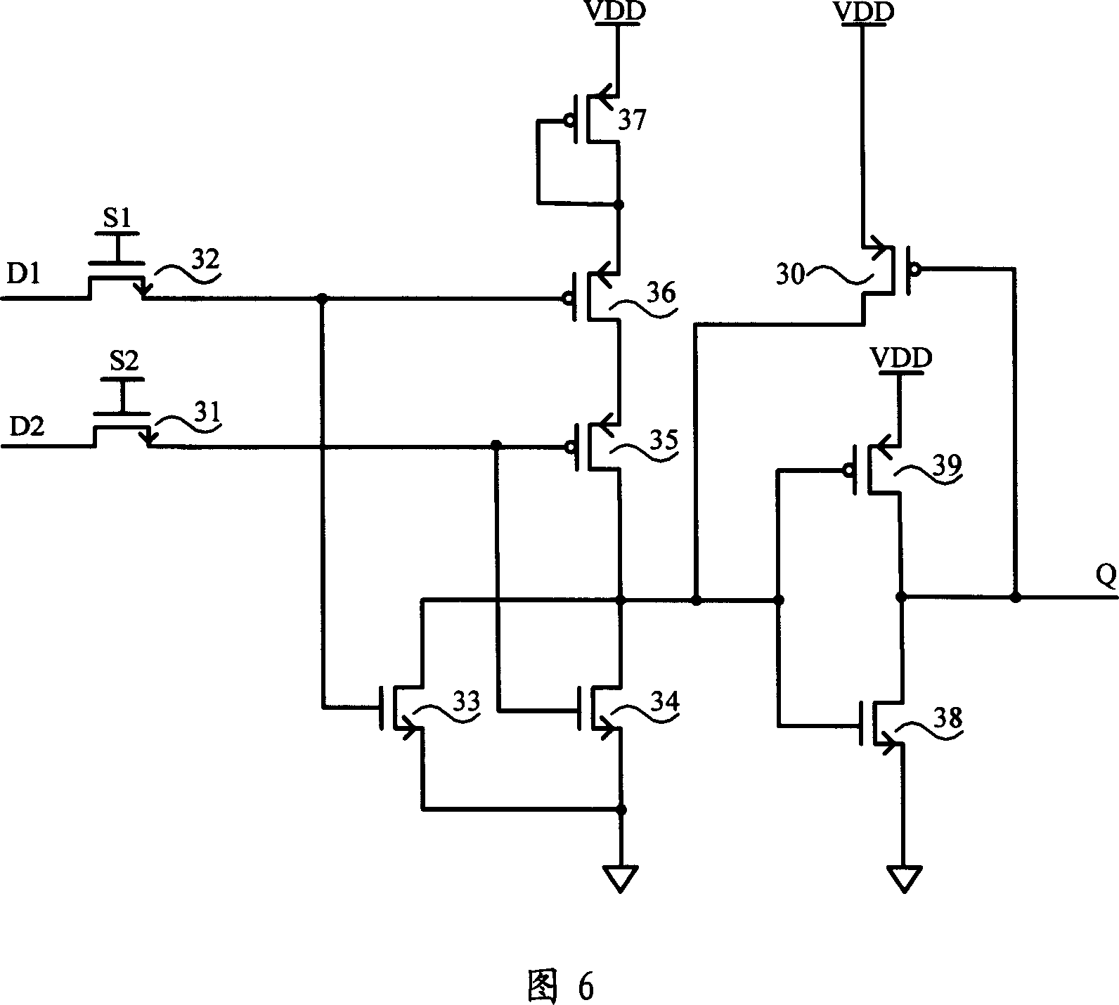 Circuit capable of eliminating NMOS single tube transmission to form static short circuit current