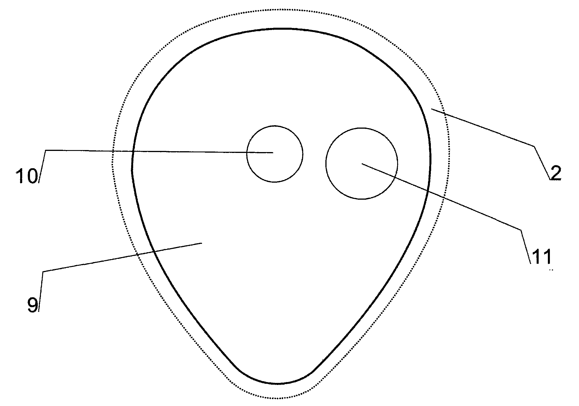 Anaesthetic mask special for oral endoscopy