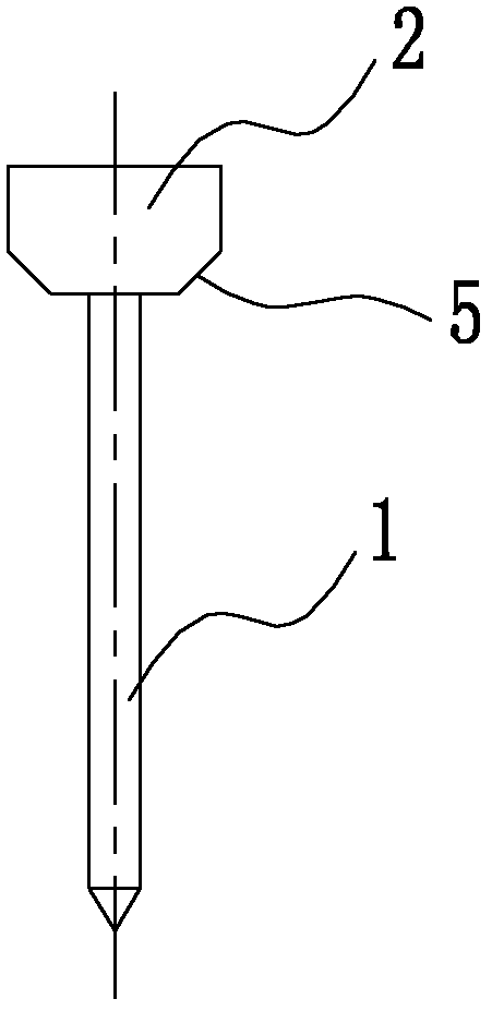 Spike with thick cap used in pneumatic gun