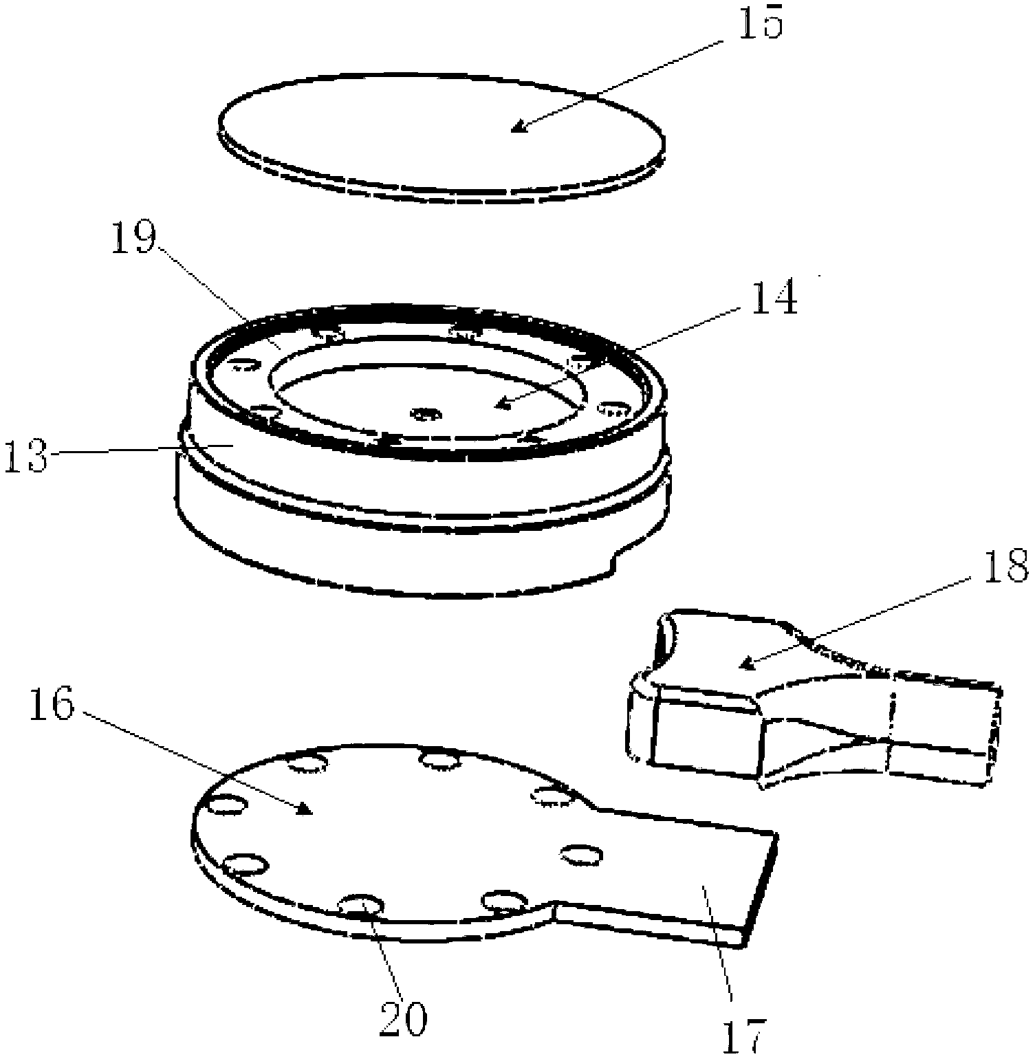 Button-type five-dimensional force sensor