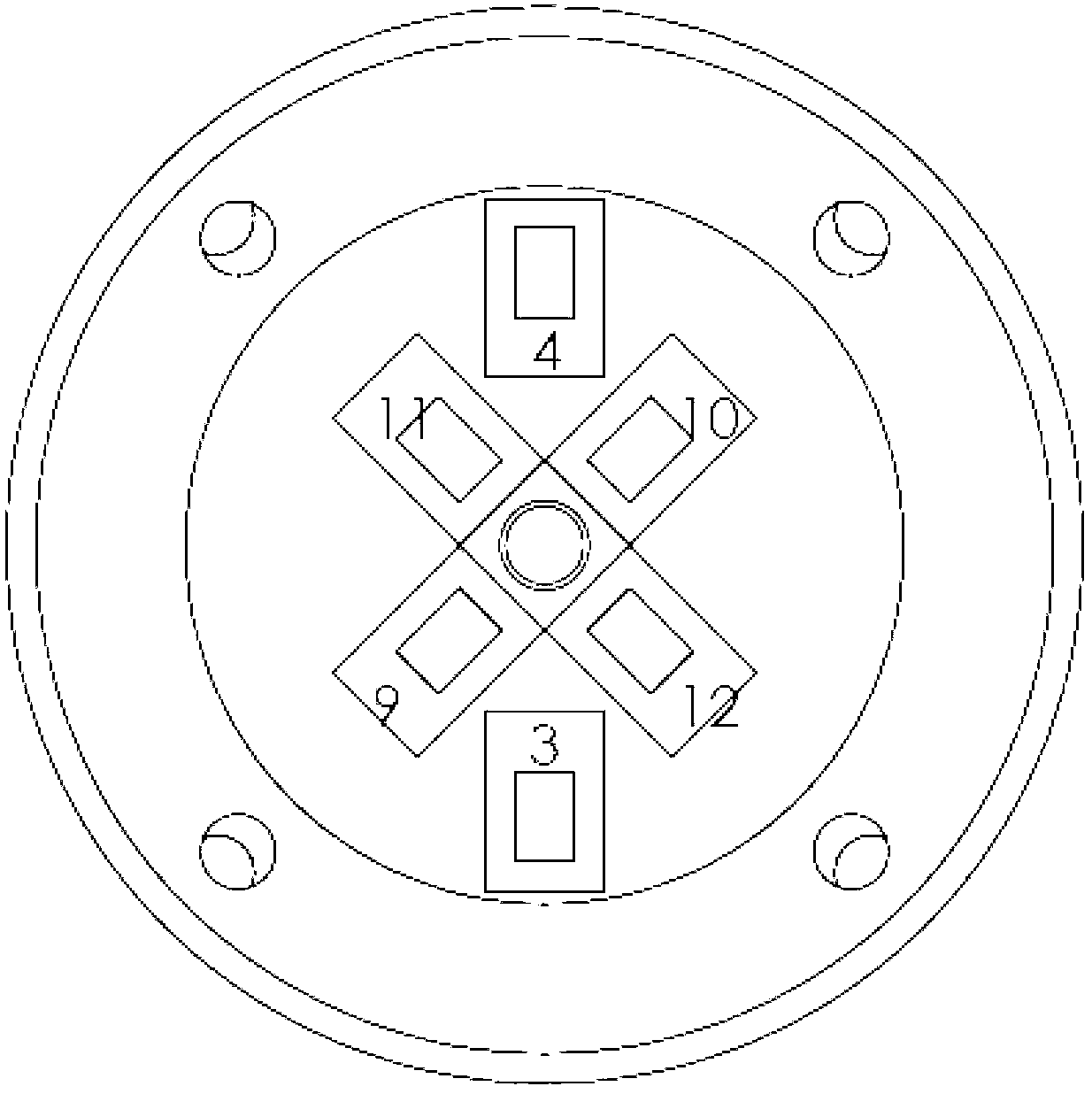 Button-type five-dimensional force sensor