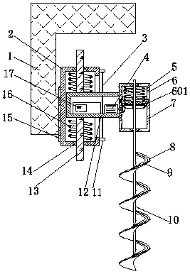 Rotary excavating drilling machine used for electric pole installation during electric power construction