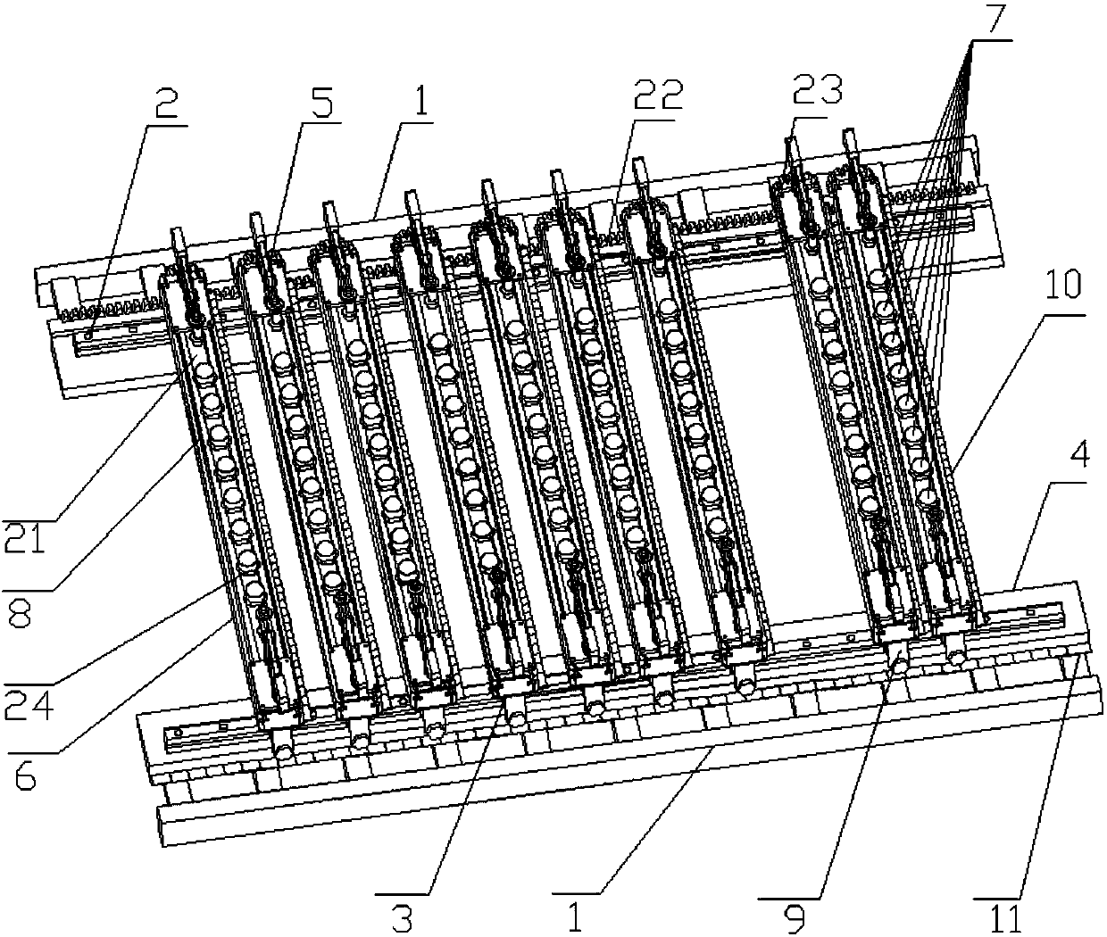 Multi-point active loaded aircraft panel prestressing shot blasting tooling and method