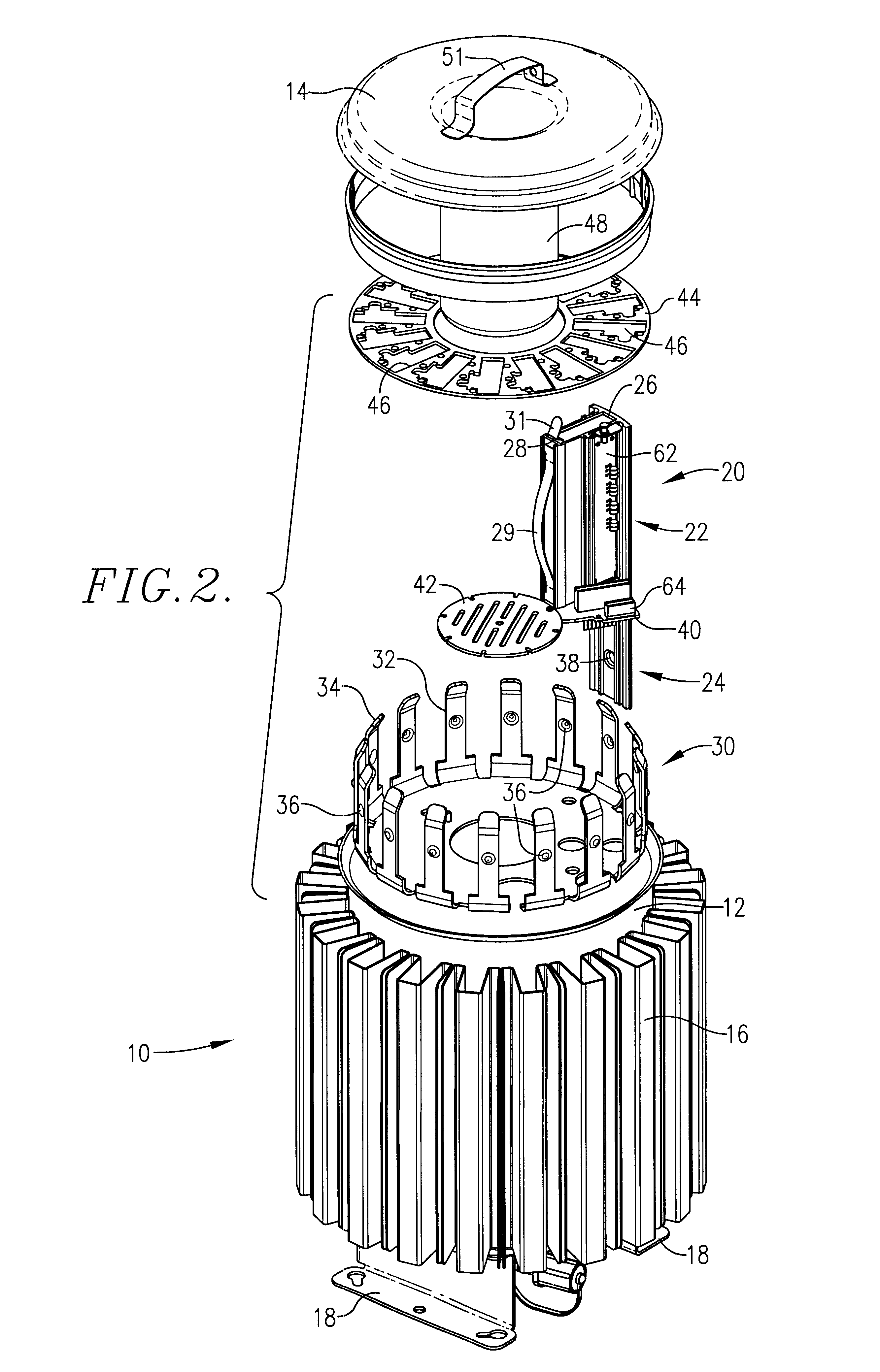 Concentrical slot telecommunications equipment enclosure