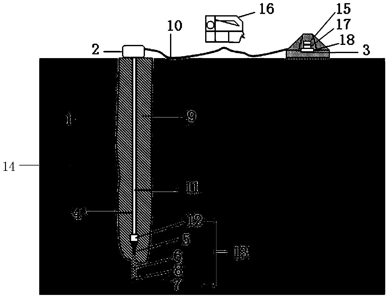 Seabed in-situ excess pore pressure long-term monitoring device based on casing pipe drilling mode and method