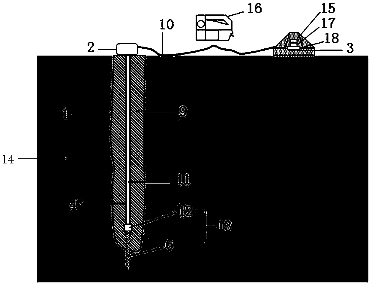 Seabed in-situ excess pore pressure long-term monitoring device based on casing pipe drilling mode and method