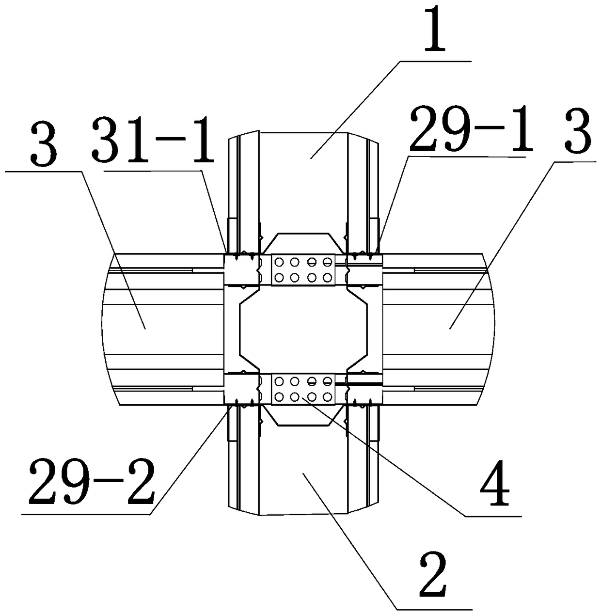 Construction method for connecting floor slabs and wall surface joints of low-layer light steel structure building