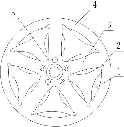 A flow guide drainage structure of a motor vehicle hub