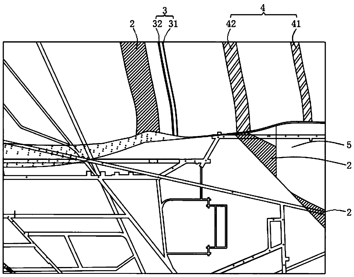 Deep well coal uncovering method under strong outburst coal seam complicated geological condition