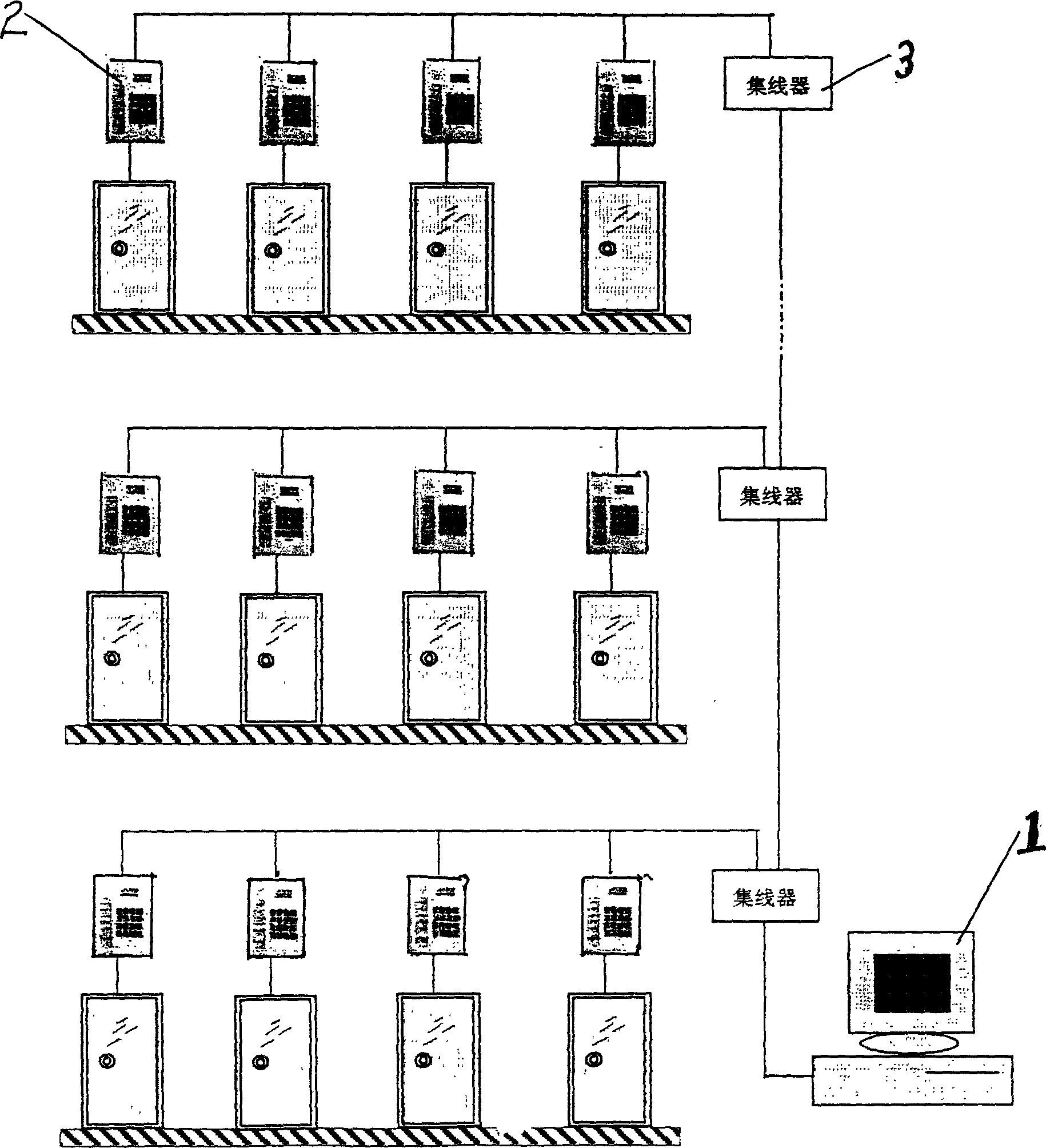 Computer regional network type fingerprint entrance guard system