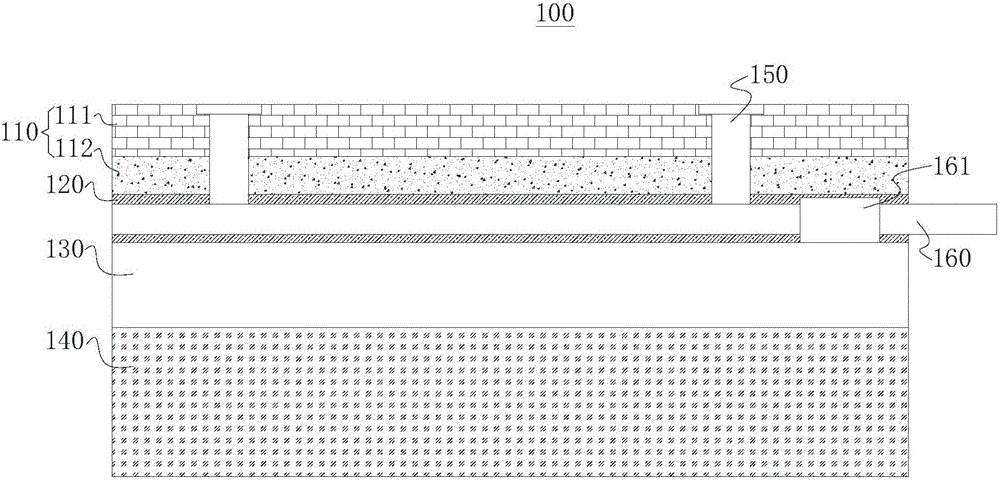 Sponge city drainage structure and sponge city water circulation system