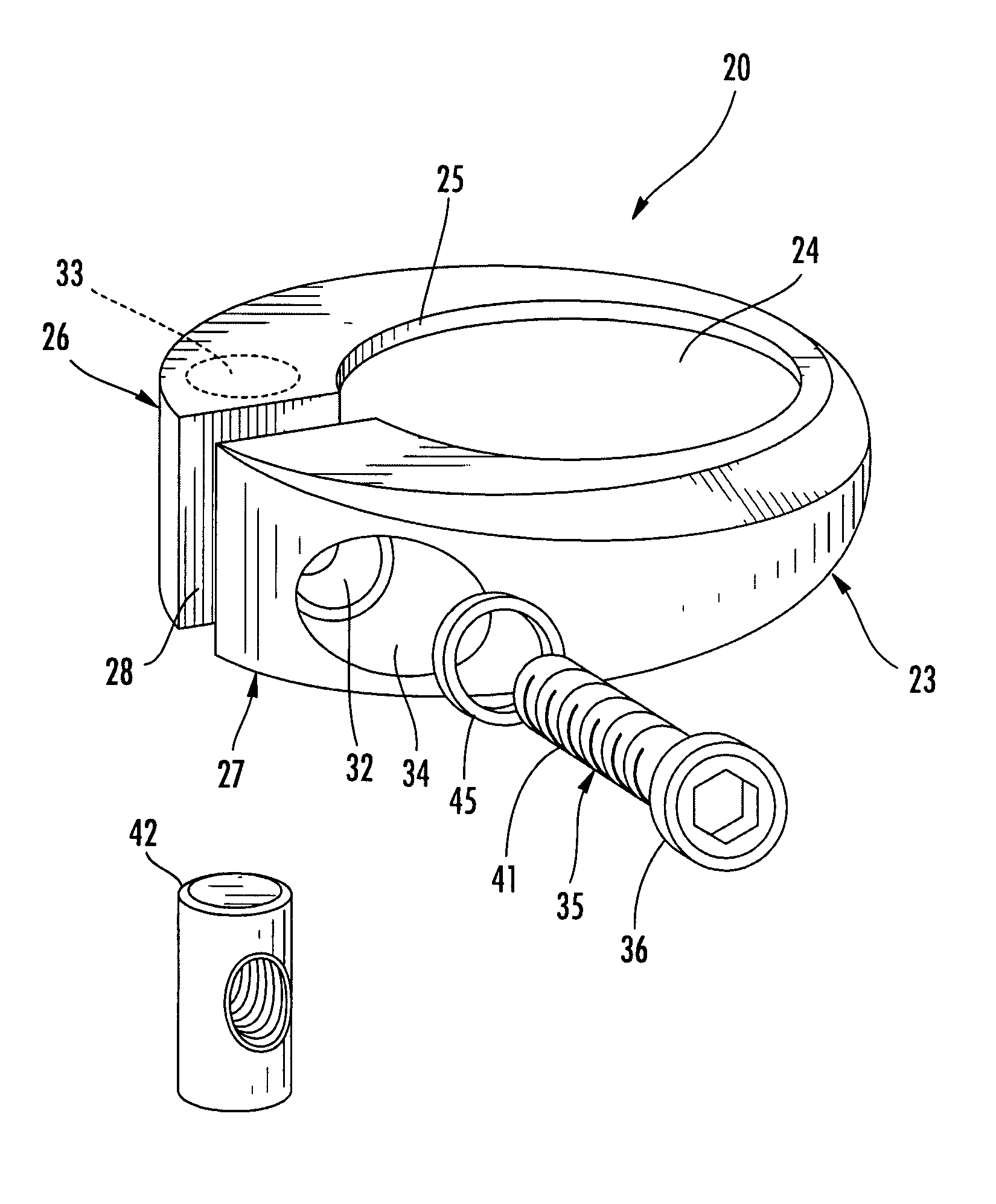 Bicycle seat tube clamp and associated methods