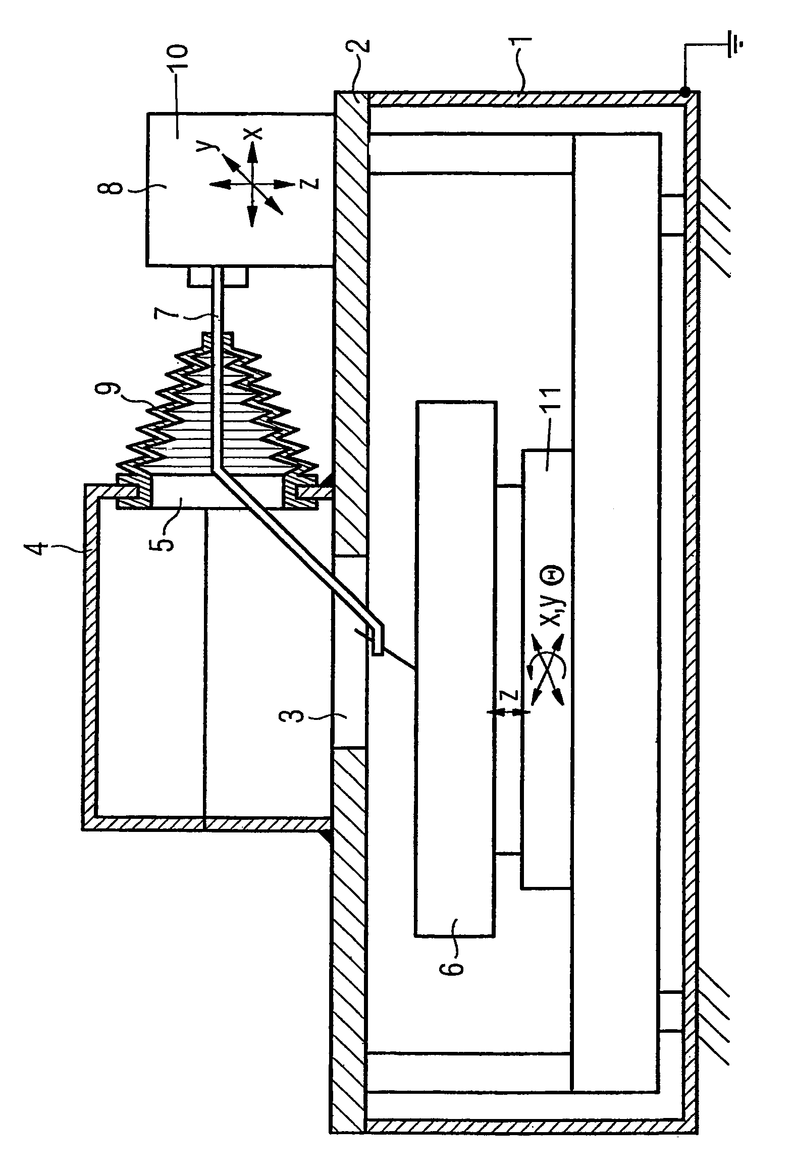 Probe station comprising a bellows with EMI shielding capabilities