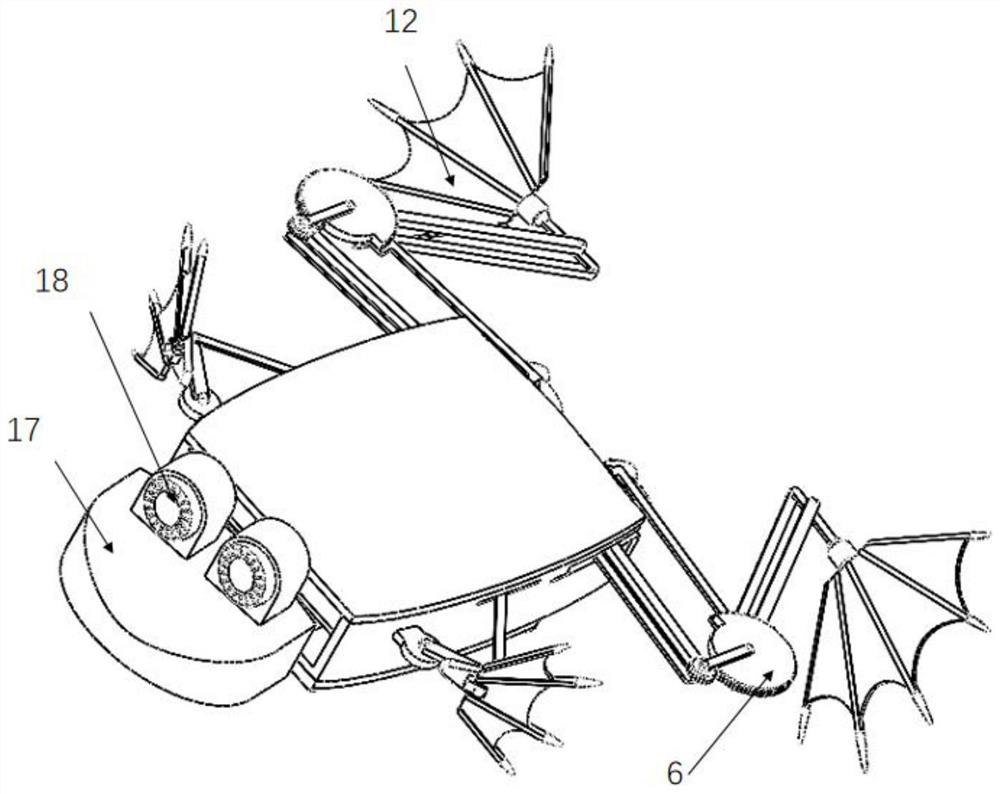 Frog-imitating underwater detection robot