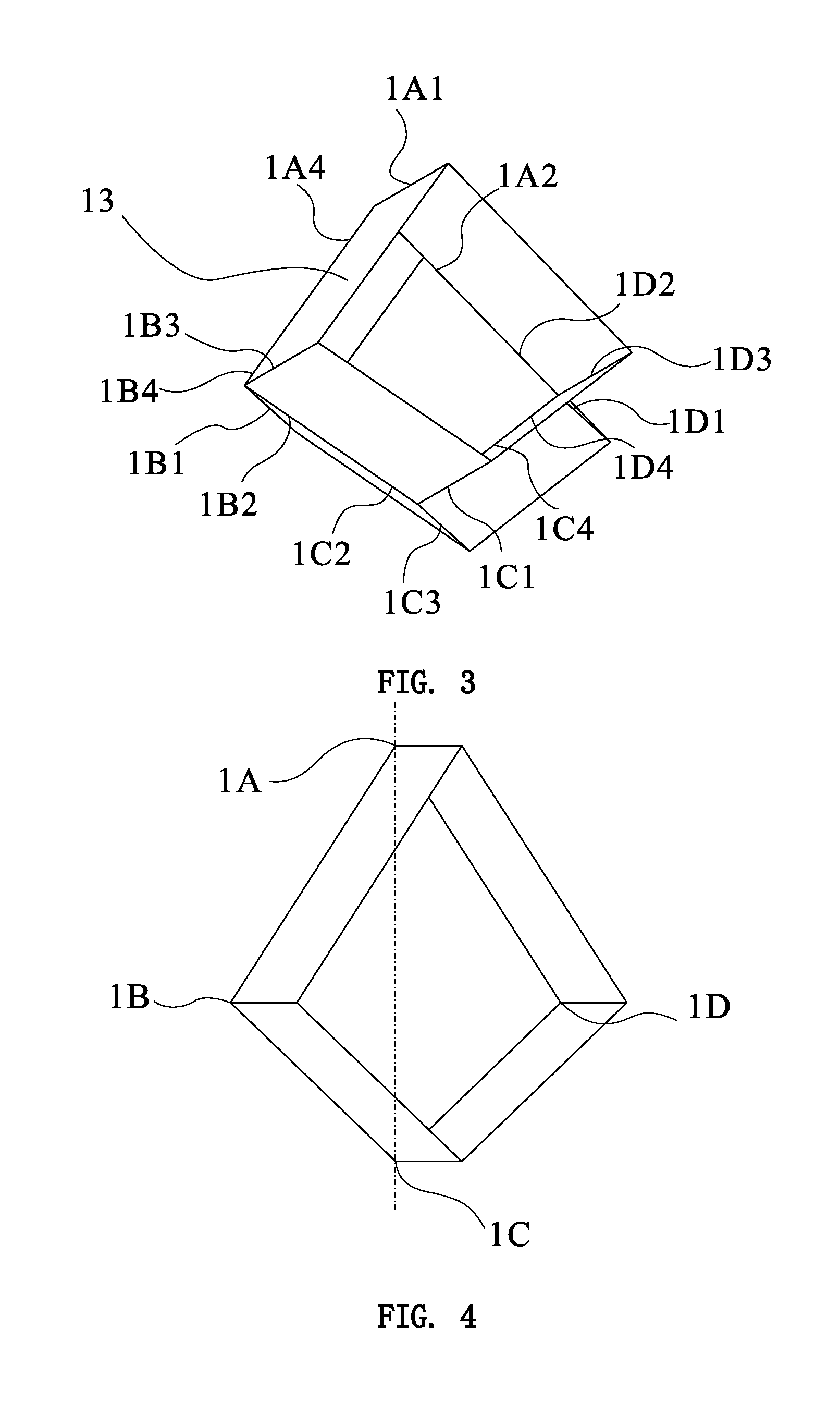 Foldable tubular element with one rigid degree of freedom