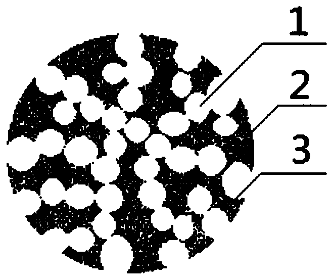 Honeycomb-shaped biological filler suitable for microbiologic treatment of wastewater as well as preparation method and application thereof