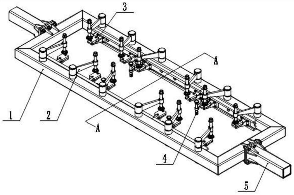 Railway vehicle traction beam assembling and welding tool