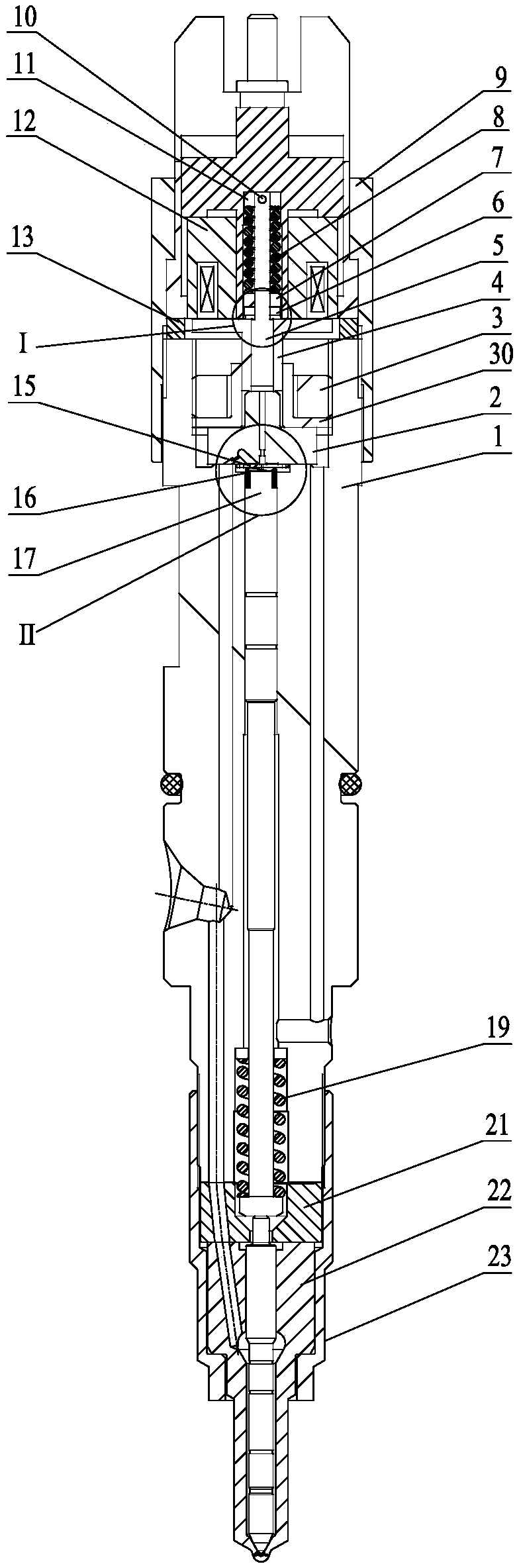 Weak leakage anti-suckback fuel injection device