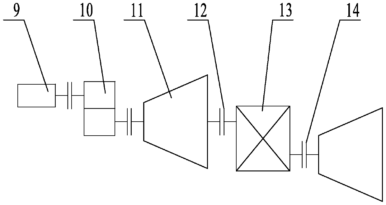 Diaphragm disc coupling for connecting BPRT speed changing clutch