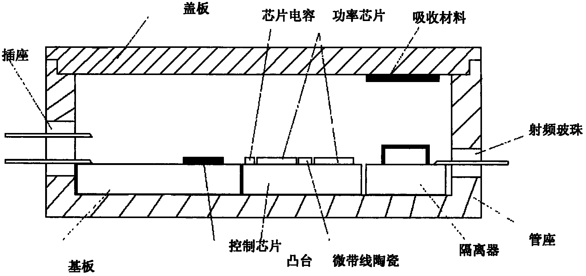 Method for air-tightly welding shell and cover plate of microwave component