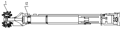 Folding-arm type tunneling machine capable of monitoring intelligently and automatically regulating rotate speed of cutting head