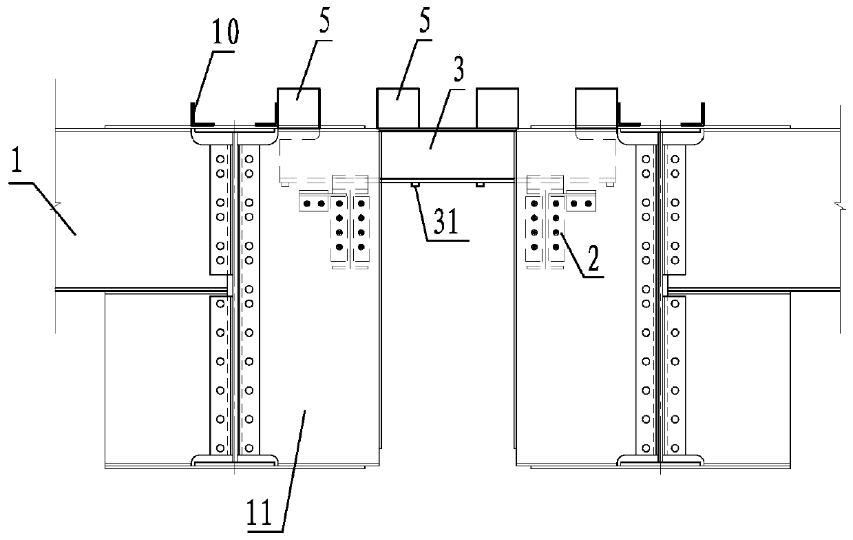 Rail Transit Bridge Steel Girder Girder Girder Seam Support Adjustment System and Erection Method for Sleepers