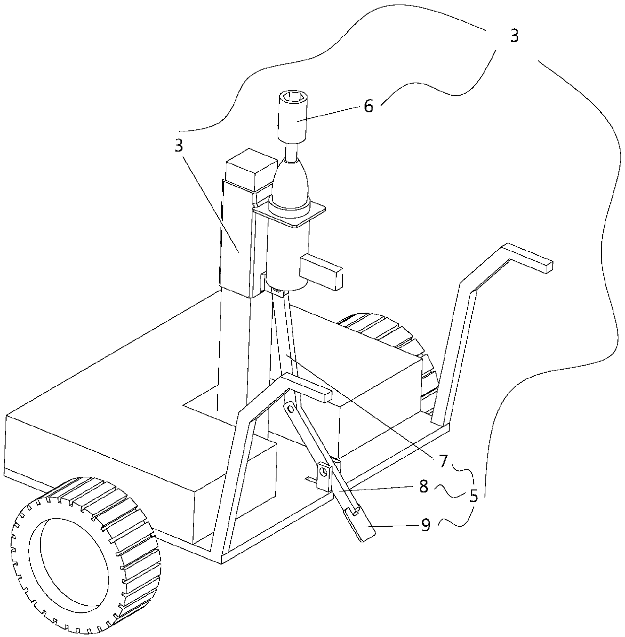 Railway wagon bolt dismounting and mounting device