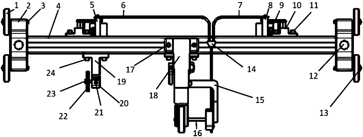 Water-driving TOFD (time of flight diffraction) scanning device