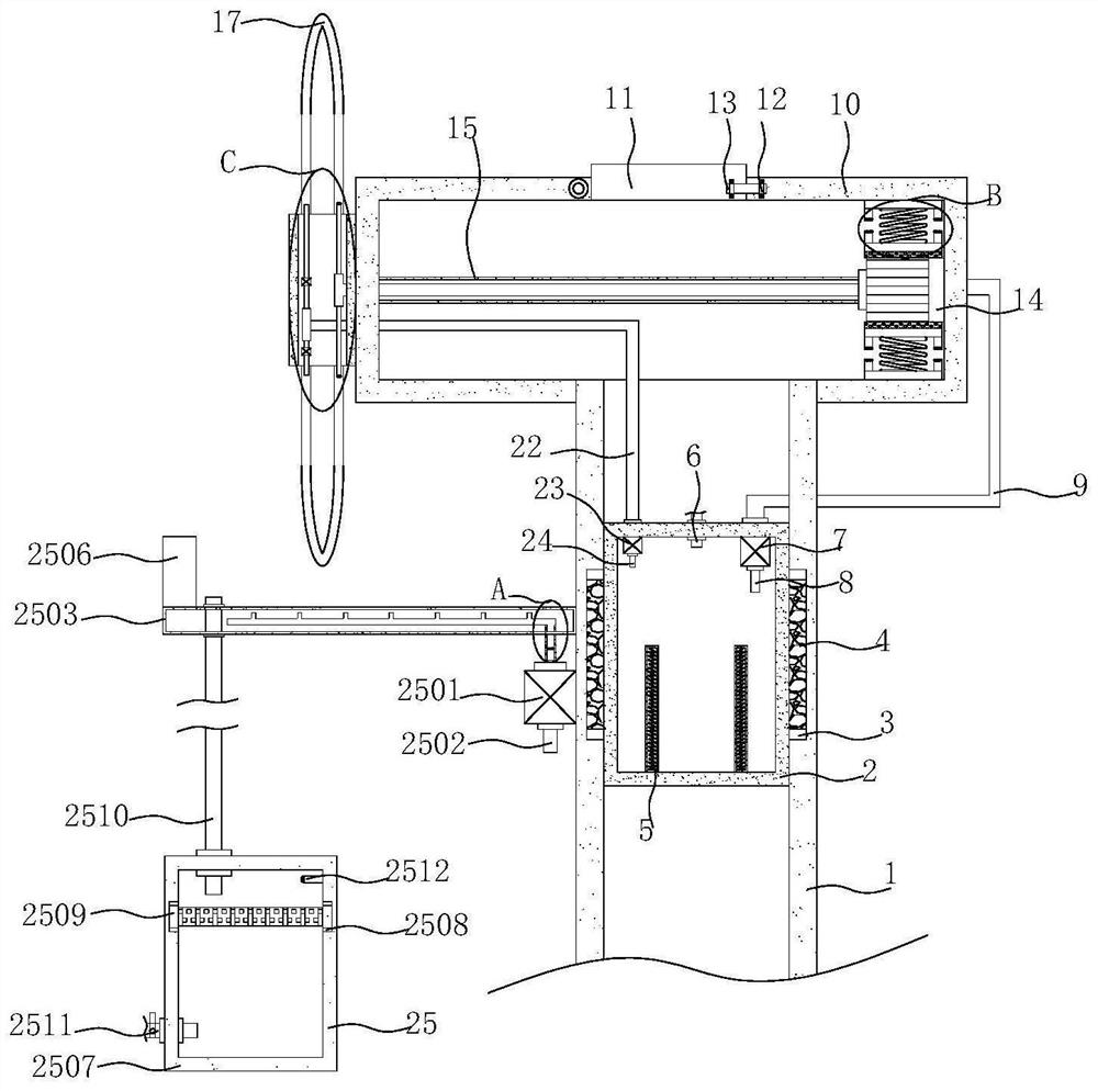 A built-in wind turbine blade heating device