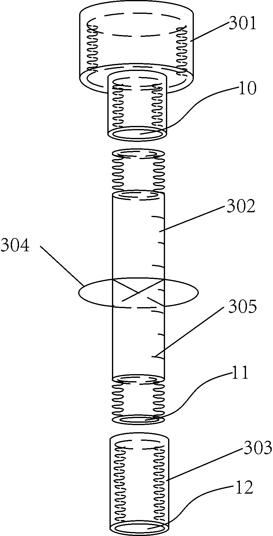 Hole-forming device and hole-forming method for water content sensor of gravel soil slope