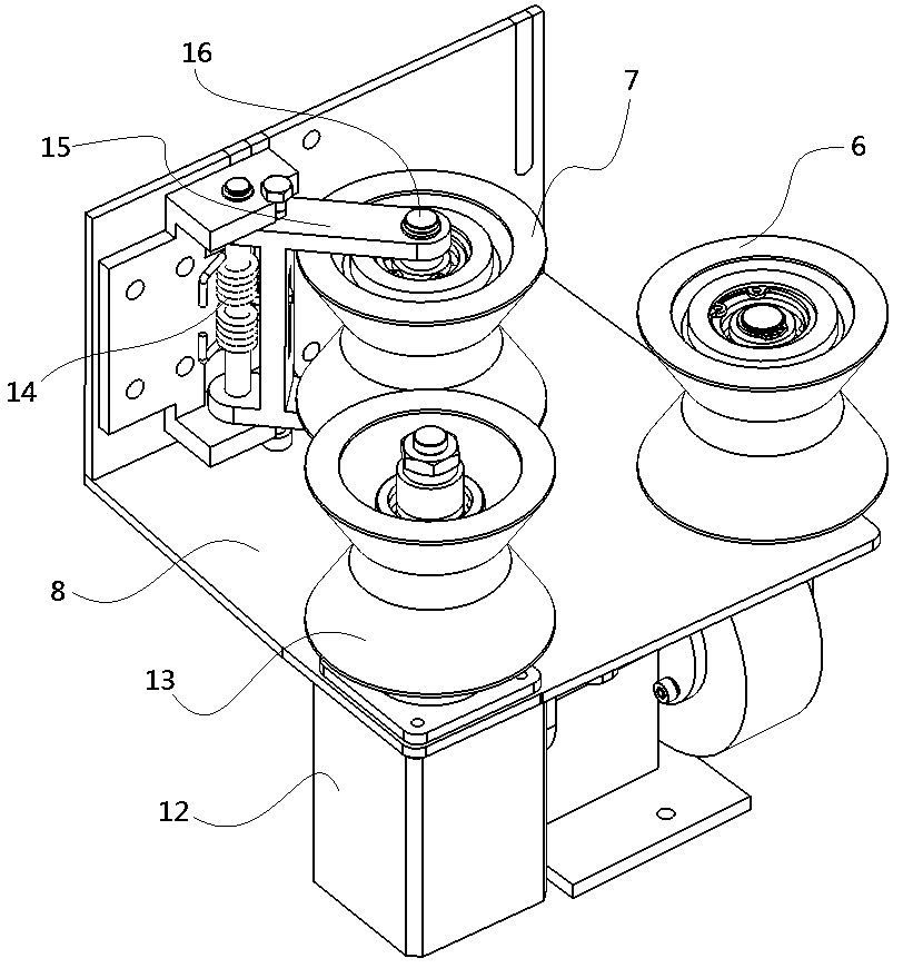 Single-rail robot walking device