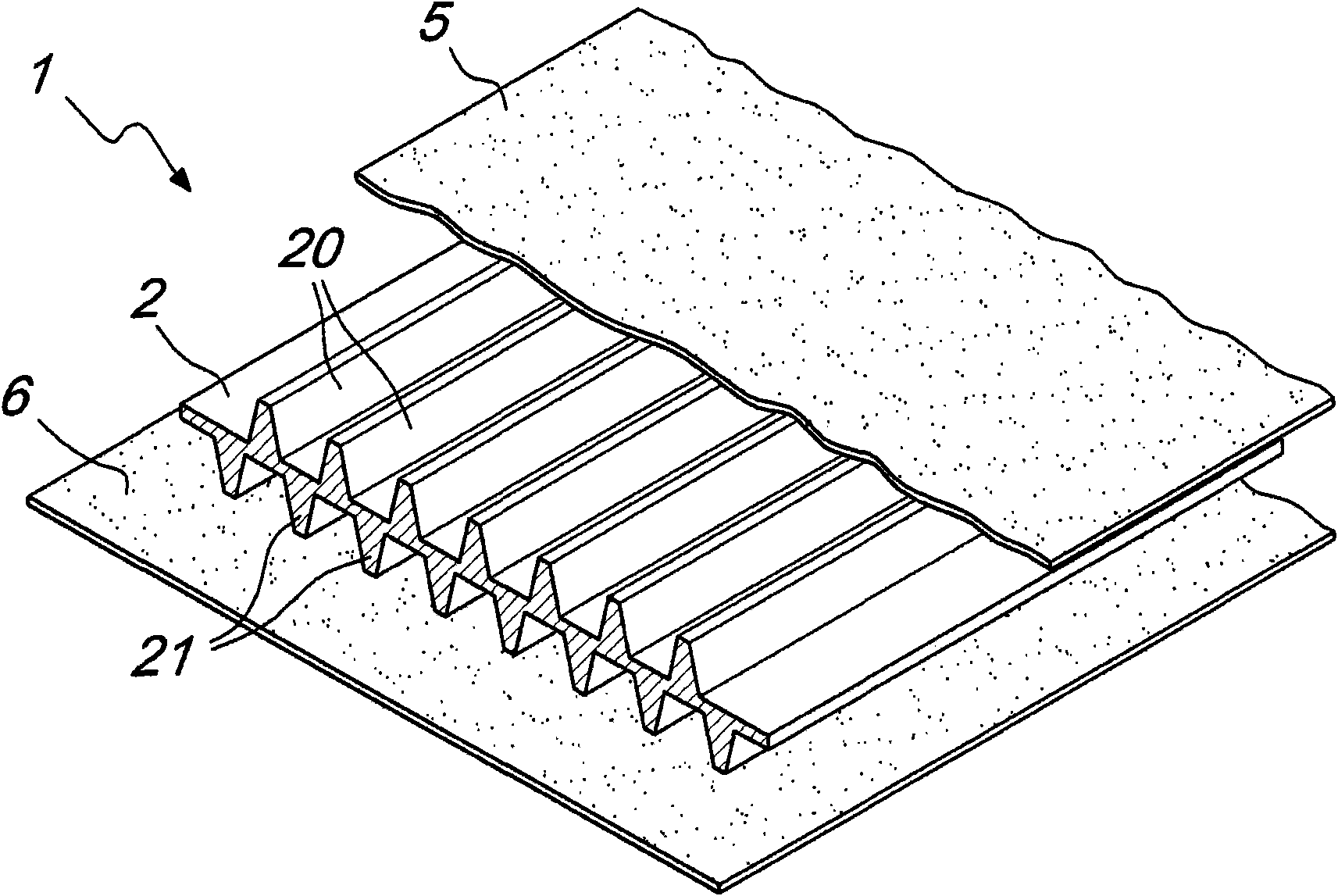 Composite for geotechnics, building and the like, with impermeable layer