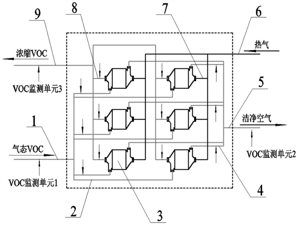 Asphalt flue gas concentration device, system and method