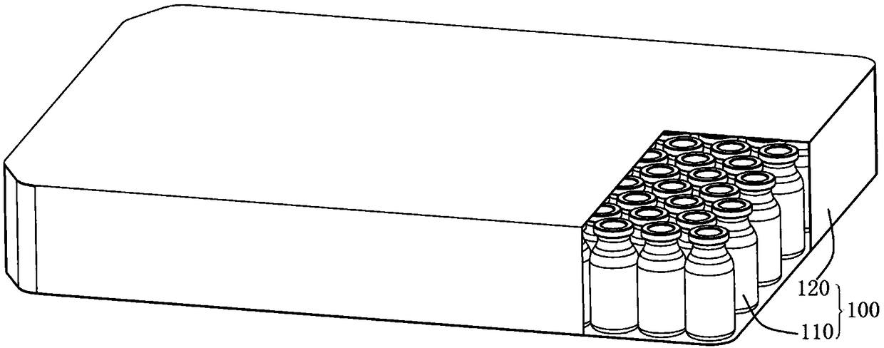 Opening device for outer package of containers and opening method thereof