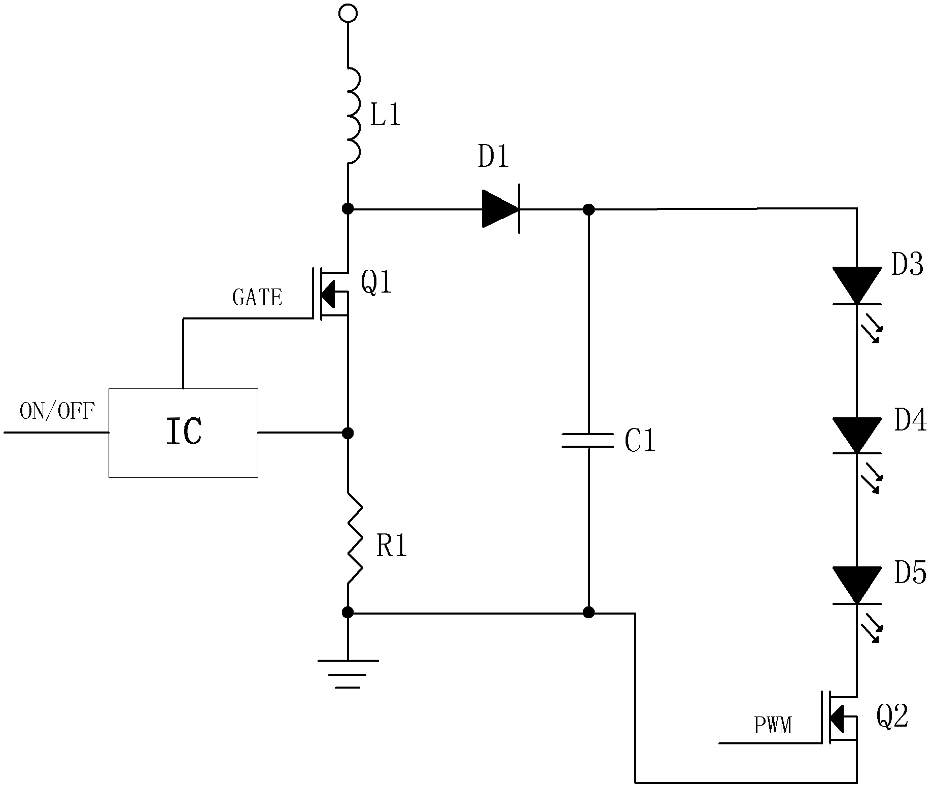 LED backlight drive circuit, backlight module and liquid crystal display device