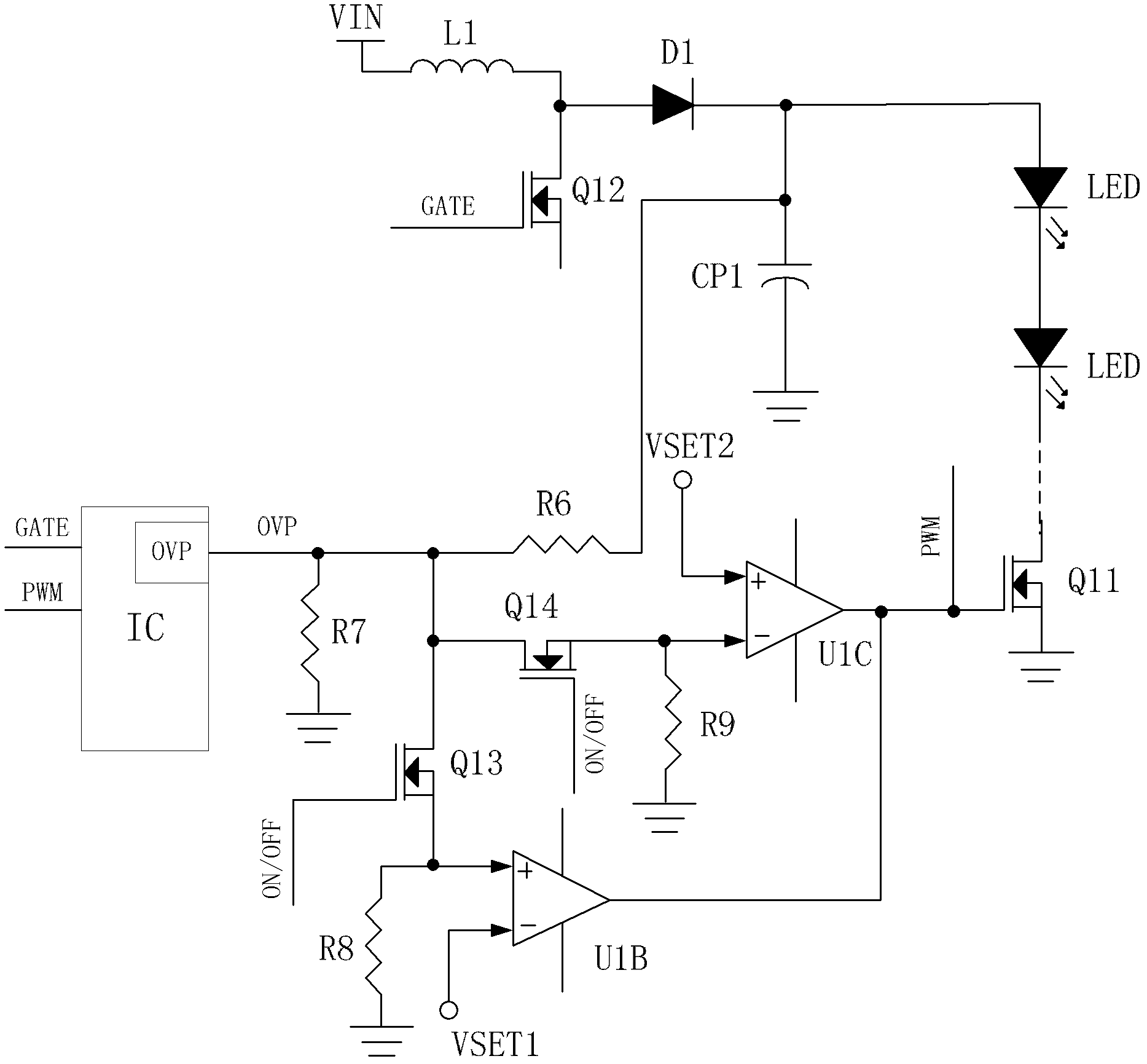 LED backlight drive circuit, backlight module and liquid crystal display device