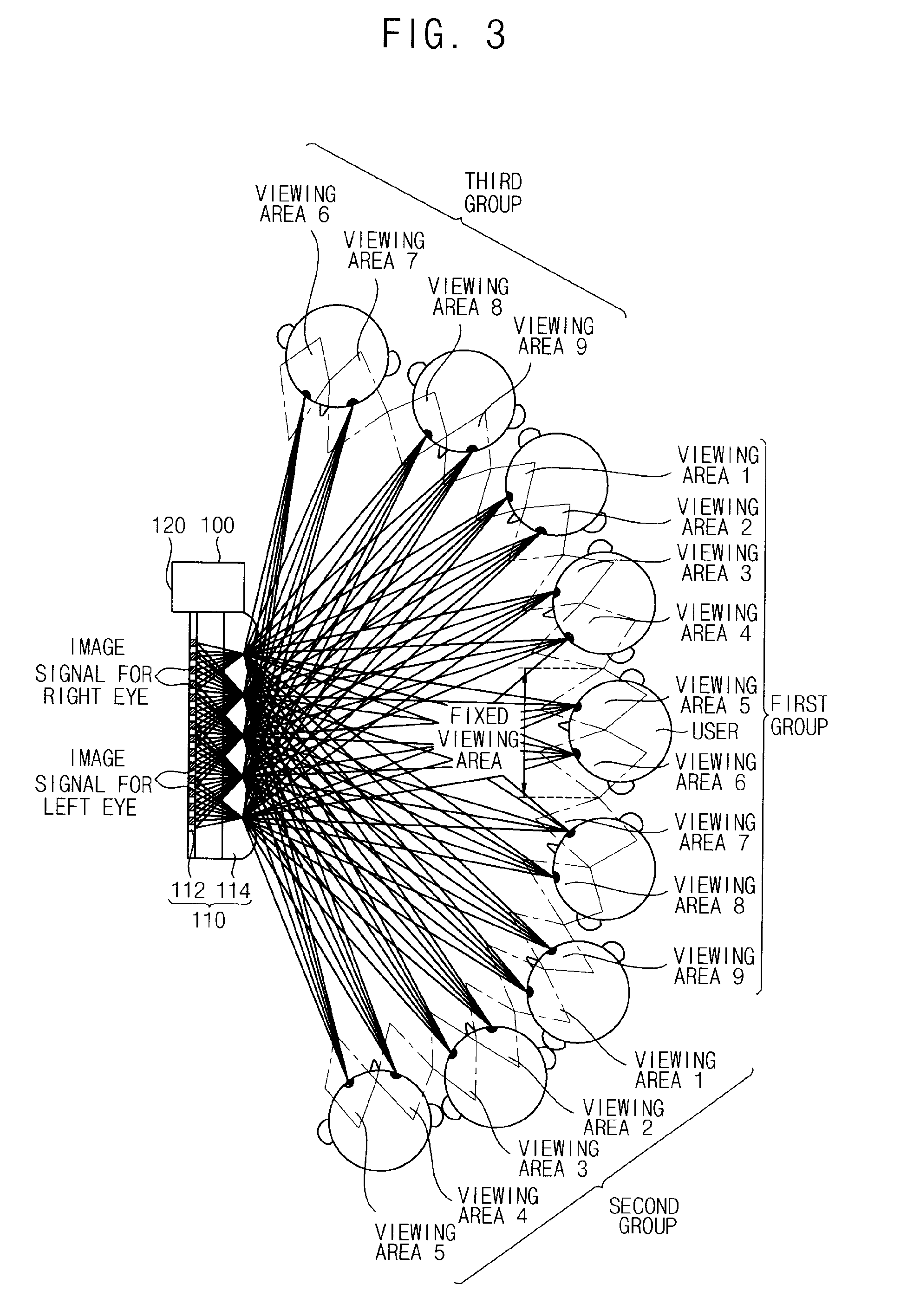 Method for displaying a multi-viewpoint image and display apparatus for performing the same