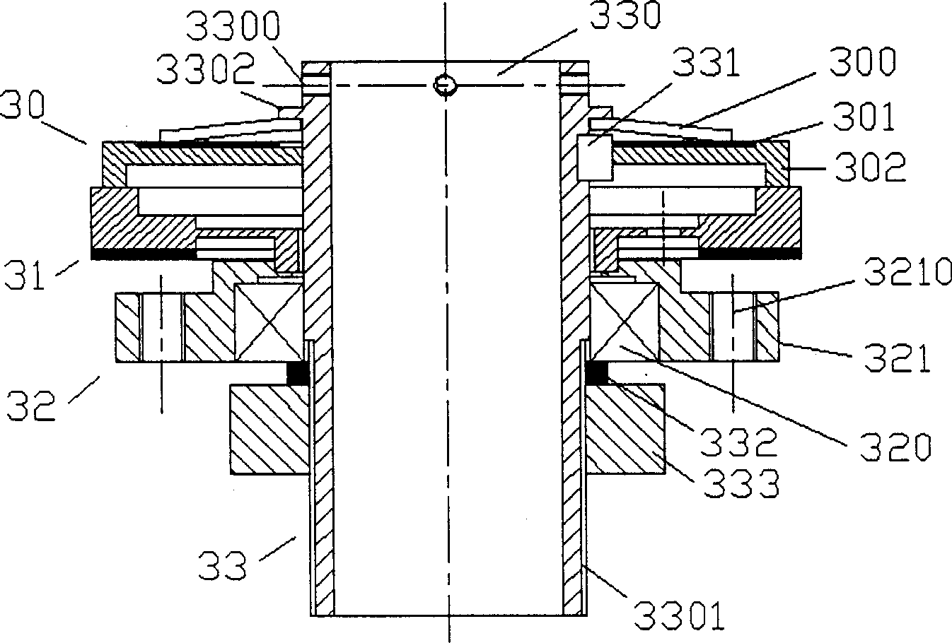 Universal hollow-structure great-moment ring piezoelectric ultrasonic motor