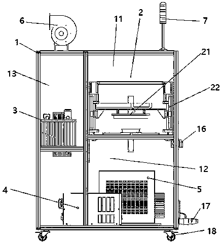 High-voltage electric field low-temperature plasma cold-sterilization testing device