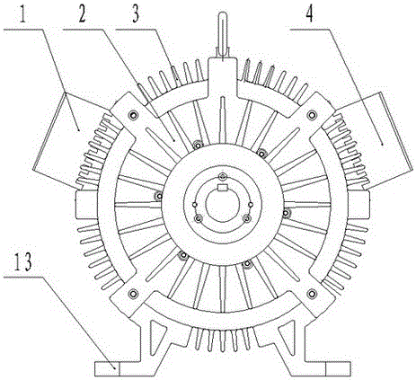 High-voltage brushless direct-current generator structure