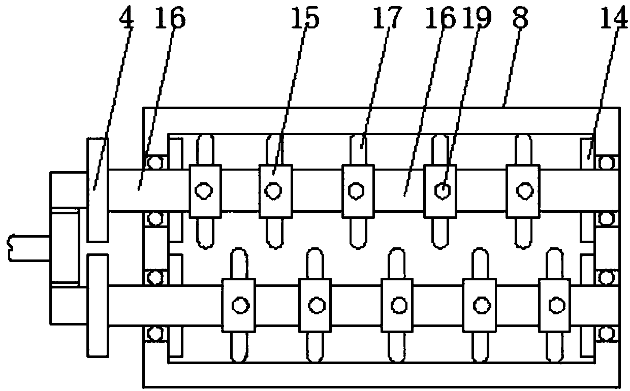 Double-roller feed stirring machine