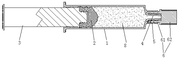 Pre-filling type catheter flusher and pre-filling type catheter flusher assembling and outputting method