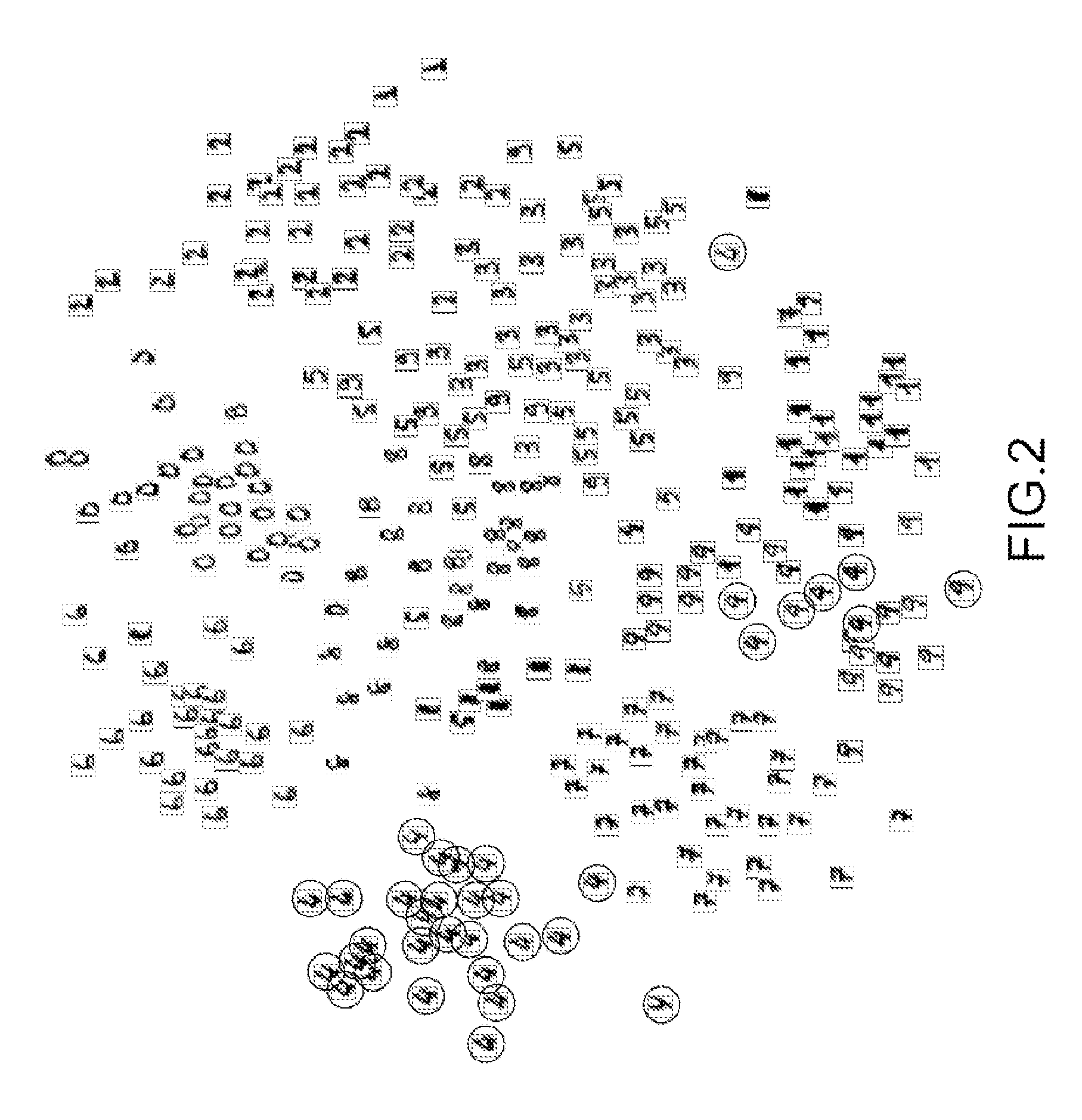 Method and system for dimensionality reduction and evaluating the class of a test datum in a large-dimension data space