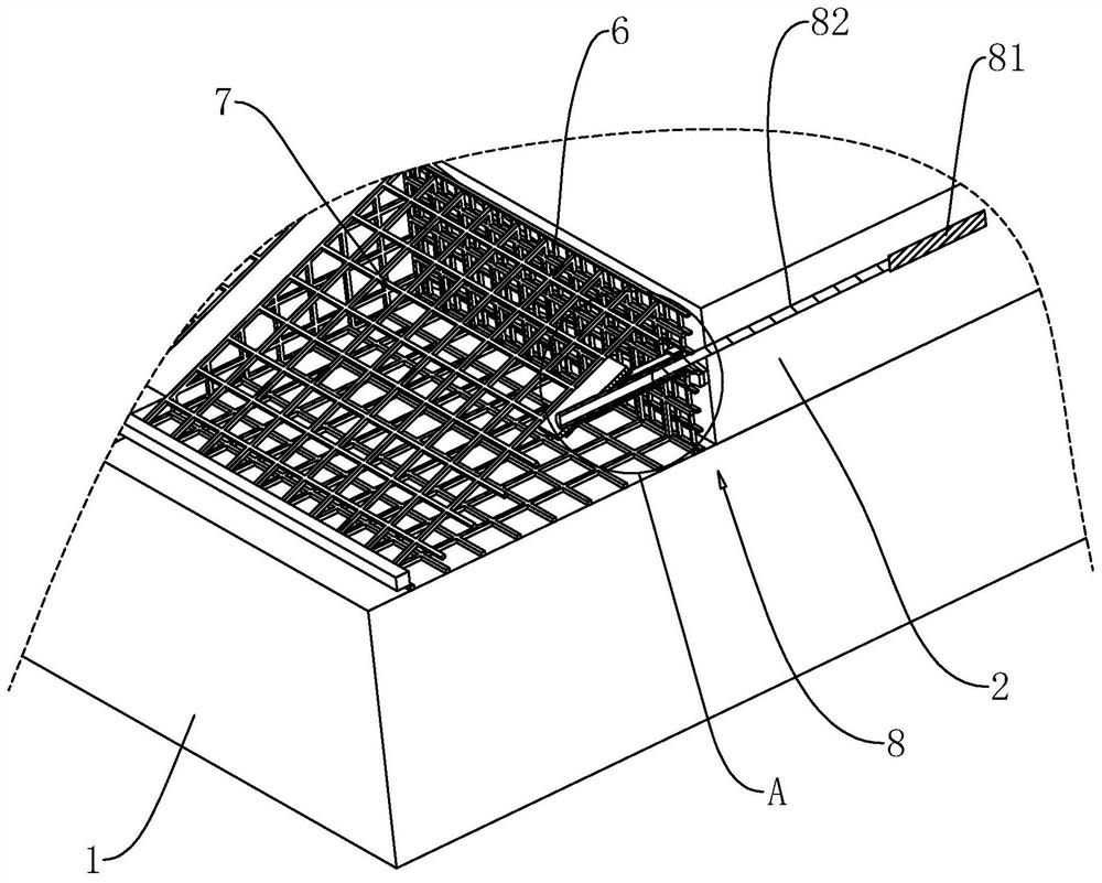 A rural cement road subgrade reinforcement structure