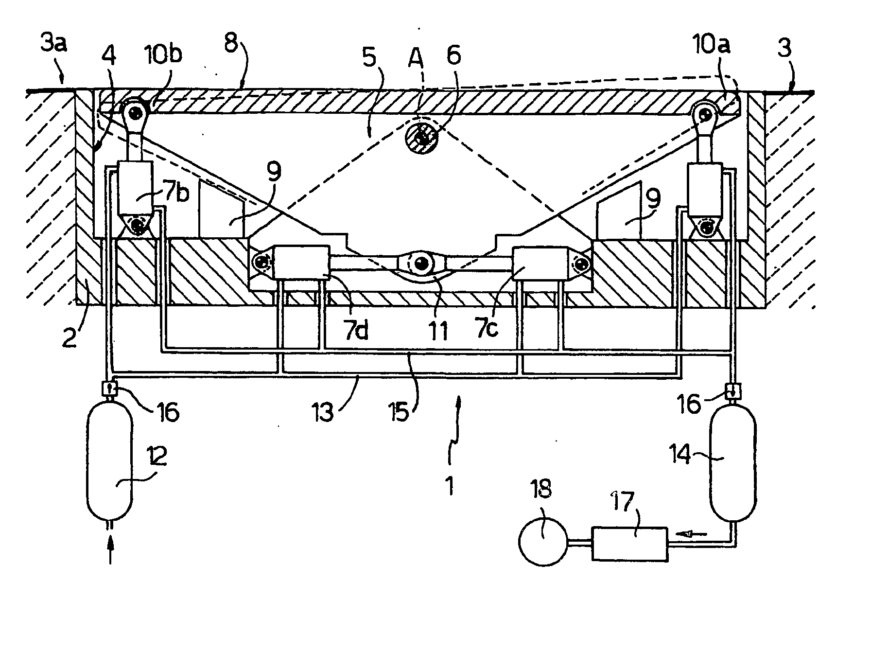 Fluid Device for Recovery of the Kinetic Energy of a Vehicle