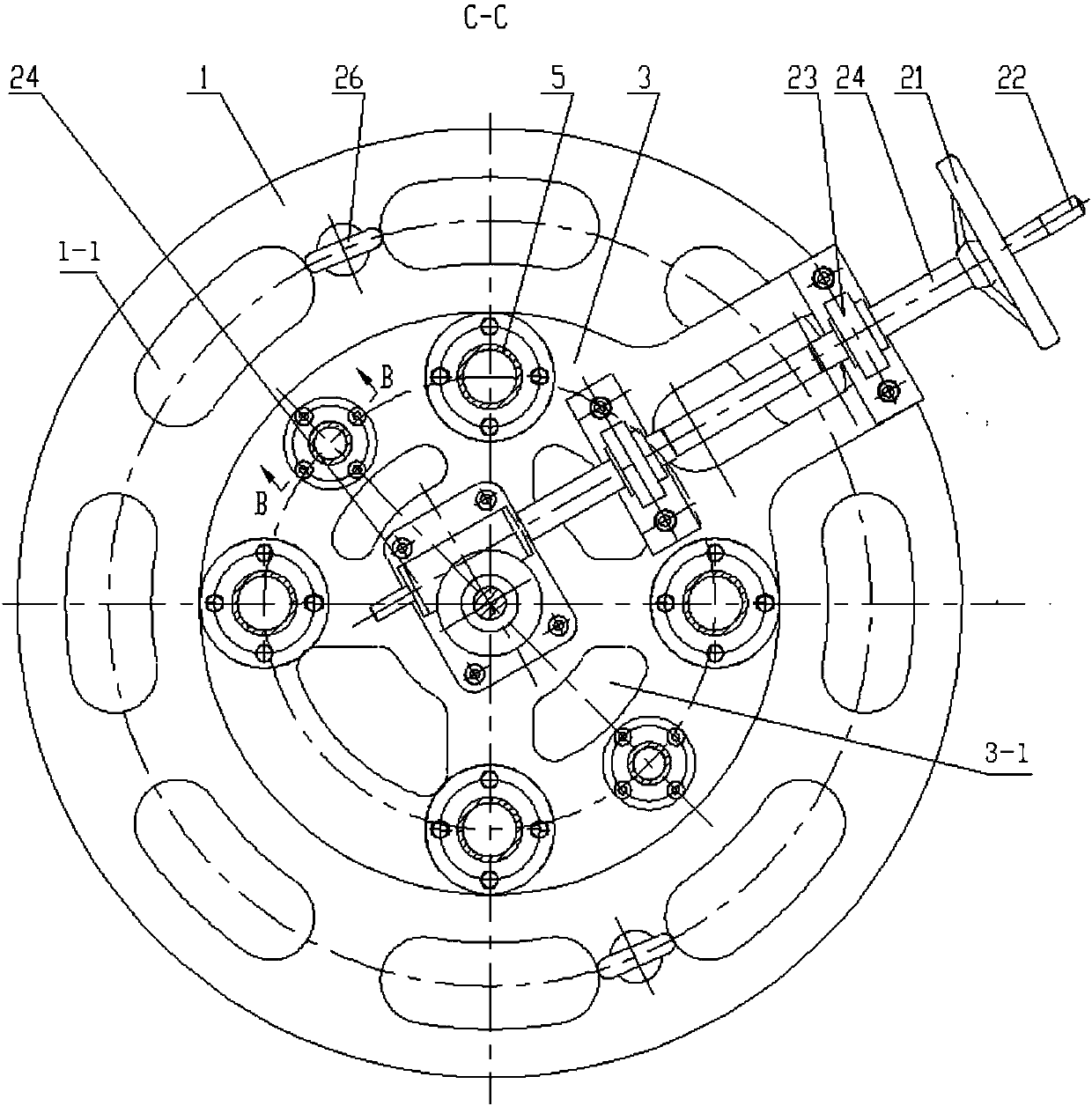 Integral engine turbine blade mounting and dismounting device and method